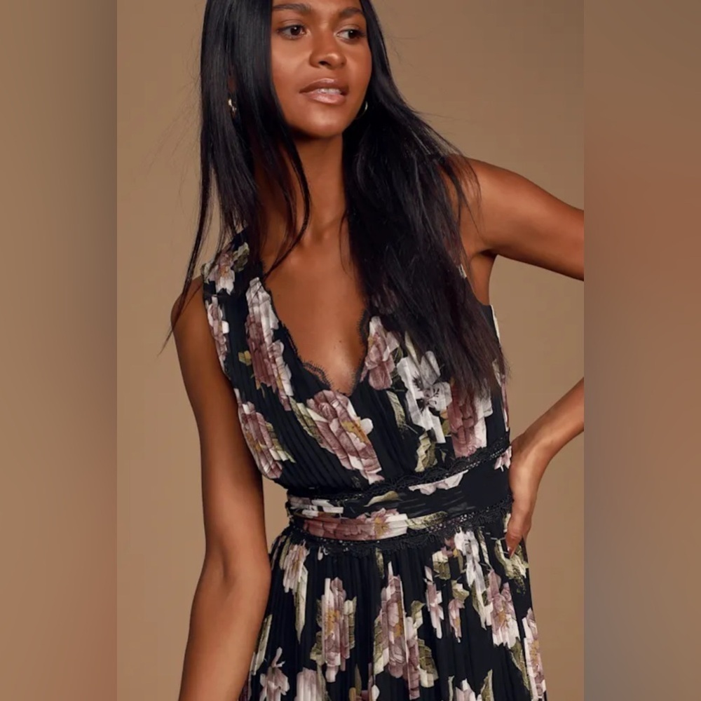 Lulu's We Made it Black Floral Dress - Picture 4 of 9